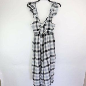 Clayton Womens Rosie Dress White Buffalo Plaid Cut